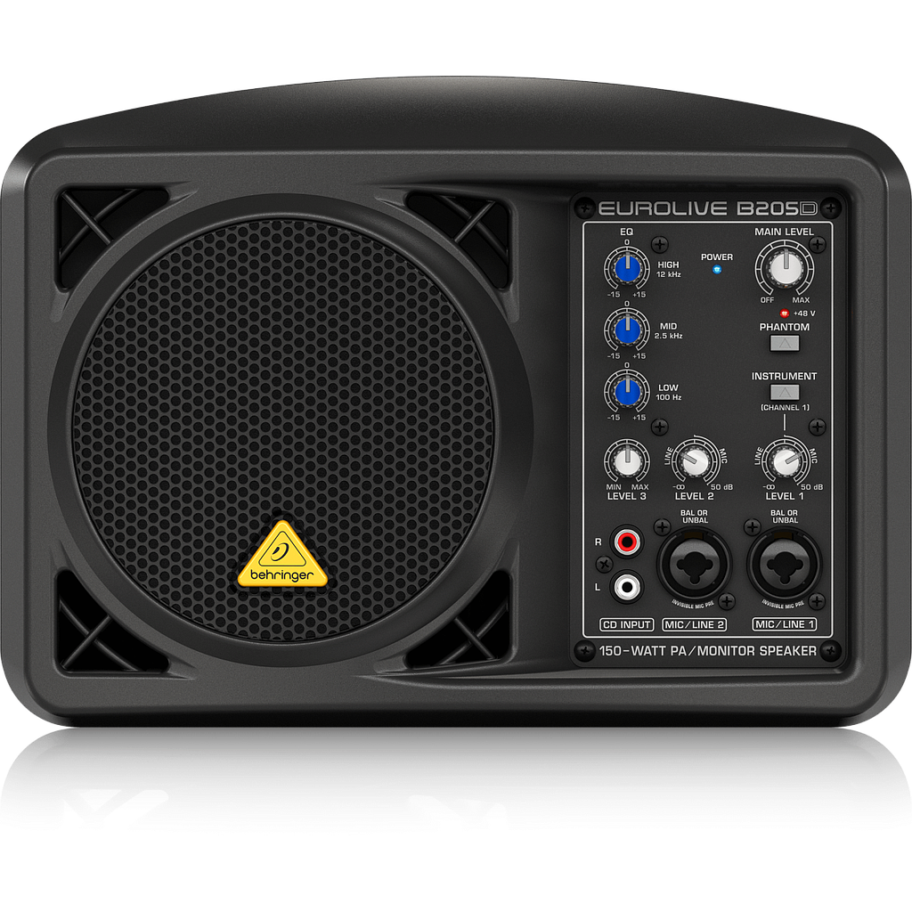 Behringer B205D-EU Ultra-Compact 150W PA/Monitor Speaker System -