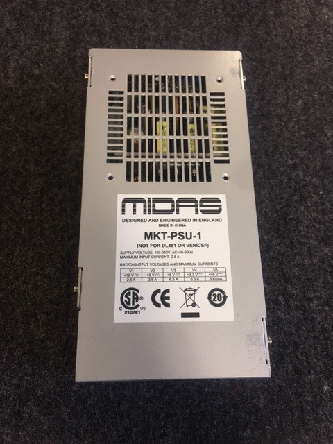 Midas Power supply VF16 VU32 VU24 DL154 DL155 DL231 DL251 DL252  DL351  DL431 VU32 MKT-PSU-1