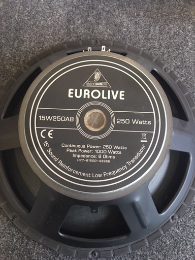 [AA05-00354-000] Behringer B1520 / B2520 pro / B1520DSP / B215D / B215A / B315A / B315D / B615D / F1520 Woofer 15"